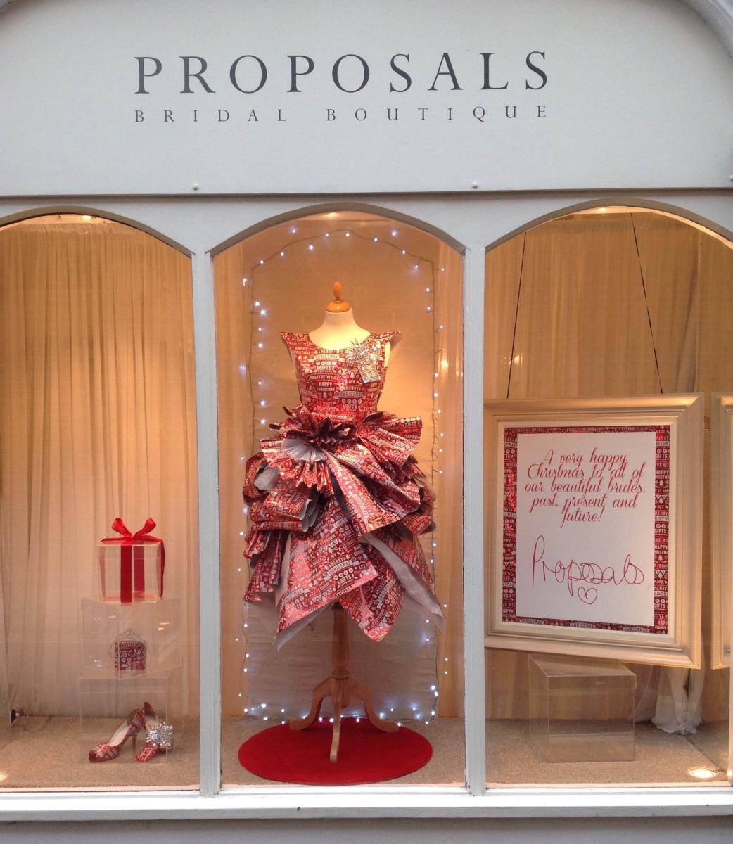 Beautiful Bridal Boutique Christmas Window Displays - Business - Bridal  Buyer