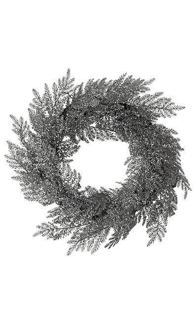 Silver Glitter Wreath - Marks and Spencer