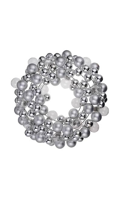 Silver Bauble Wreath - Next