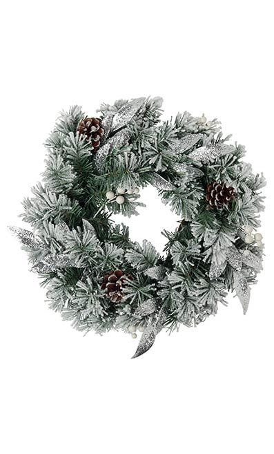 Snowy Light Up Wreath - Marks & Spencer