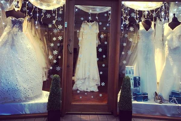 Silvery Christmas Display - Daisy's Couture Bridal