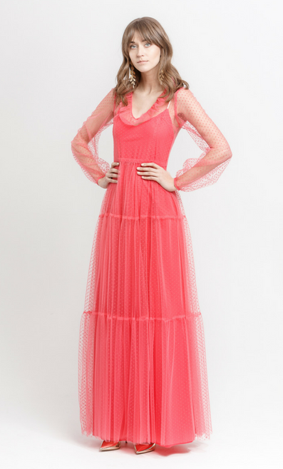 Staud mandy tulle outlet maxi dress