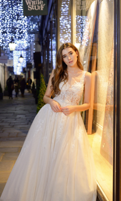 Catherine Parry's Isabella wedding dress from front