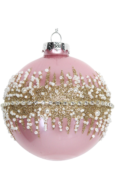 Pink Glass Bauble 