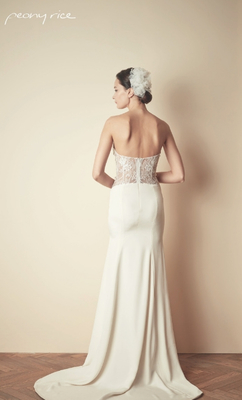 Peony Rice Lace Back Gown