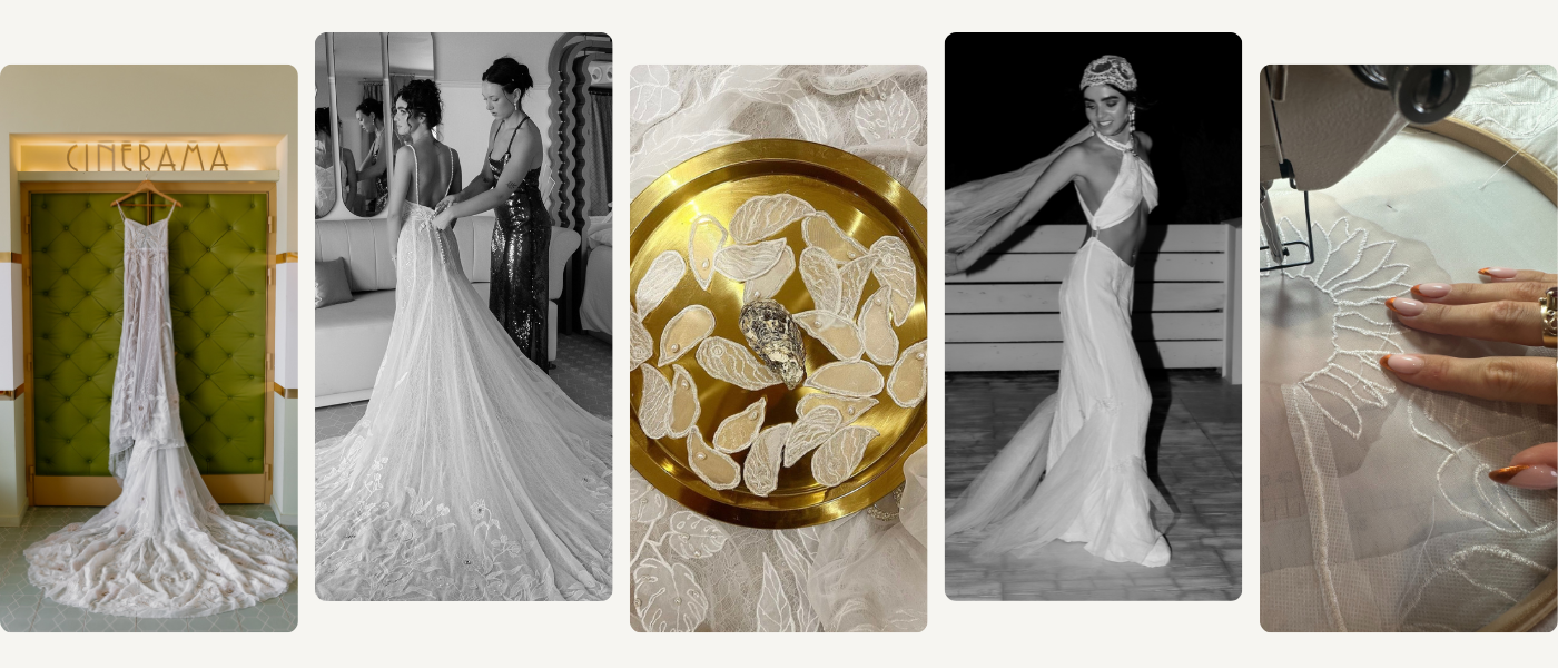 White Gallery The Luxe List Blog A closer look at Eden Keshia s wedding dress