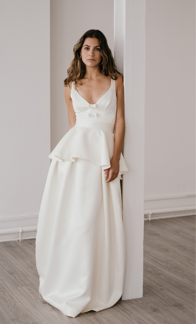 The Lila Peplum adds extra volume and detail to Farah