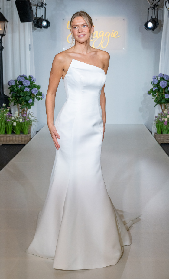 Trend One: Perfect asymmetry from Sottero & Midgley’s Nesrine gown