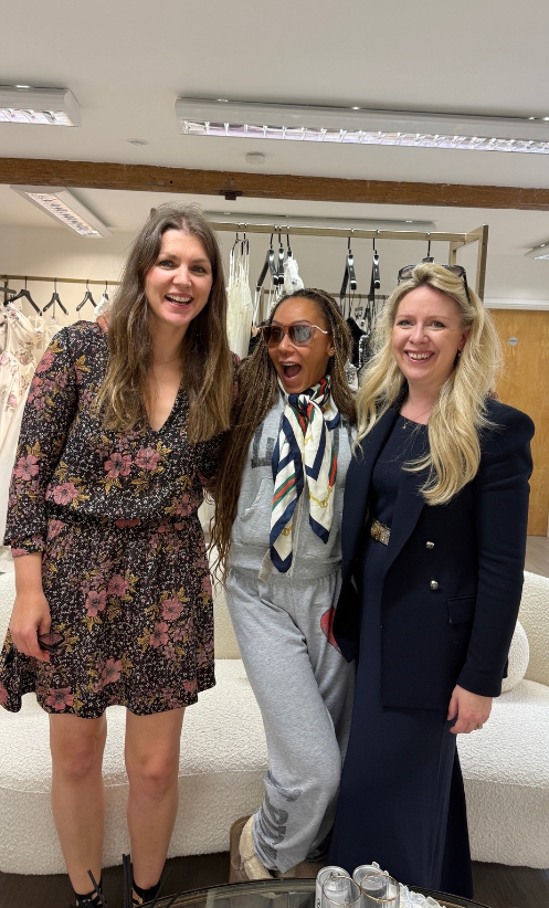 Caroline Black of Evelie Bridal (left) and designer Josephine Scott (right)