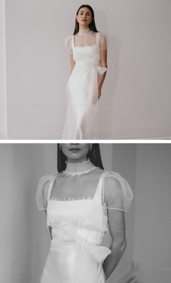 CLEO + CLARA - Organza top and satin gown.