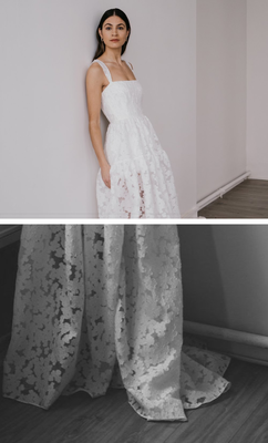 LUNA - Cloque bridal gown.