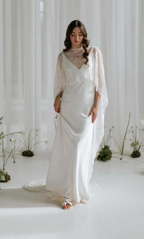 Sage Cape by Shikoba Bride