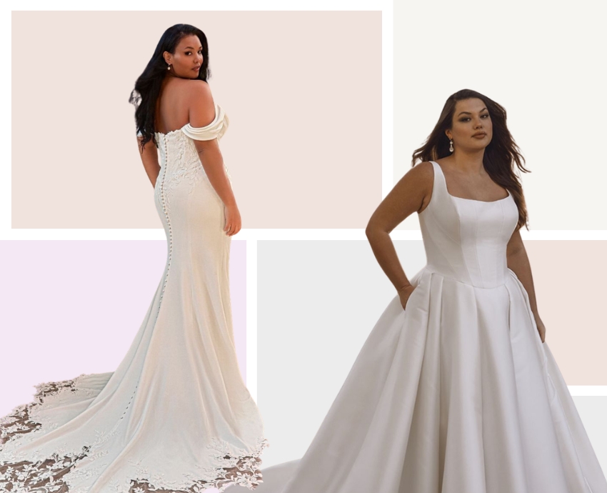 Bridal Collective's Portrait collection Left: Fie. Right: Torvi Bridal Collective's Portrait collection Left: Fie. Right: Torvi